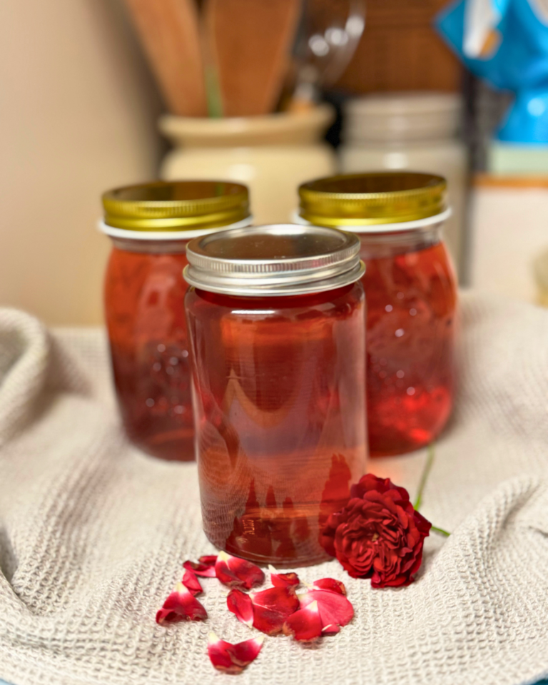 Homemade Rose Water Jars